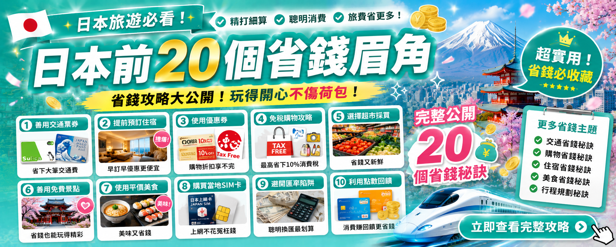 去日本前20個省錢眉角2026